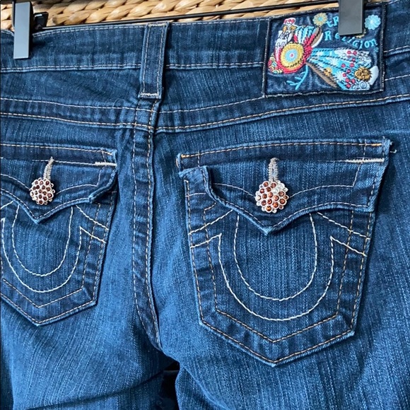 True Religion Denim - True Religion Becky Bootcut Rhinestone Jeans, 26